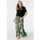 MS Mode T-shirt Plus Size met backprint - zwart