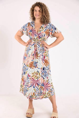 midi zomerjurk met print Plus Size - meerkleurig