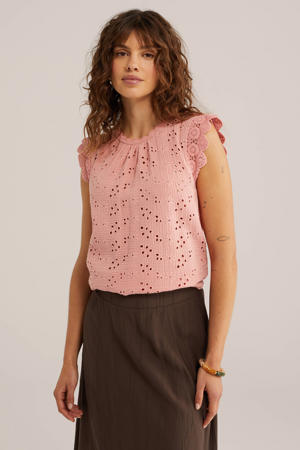 top broderie lichtroze