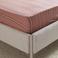 NOUS Living flanellen gestreepte hoeslaken (tot 25 cm) - roze