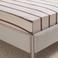 NOUS Living flanellen gestreepte hoeslaken (tot 25 cm) - zand