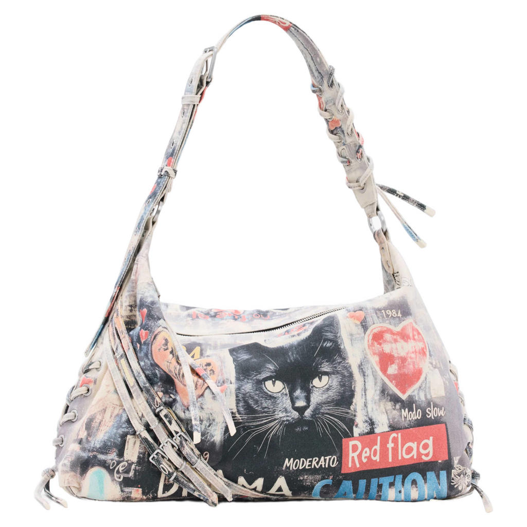 Desigual schoudertas met print multi