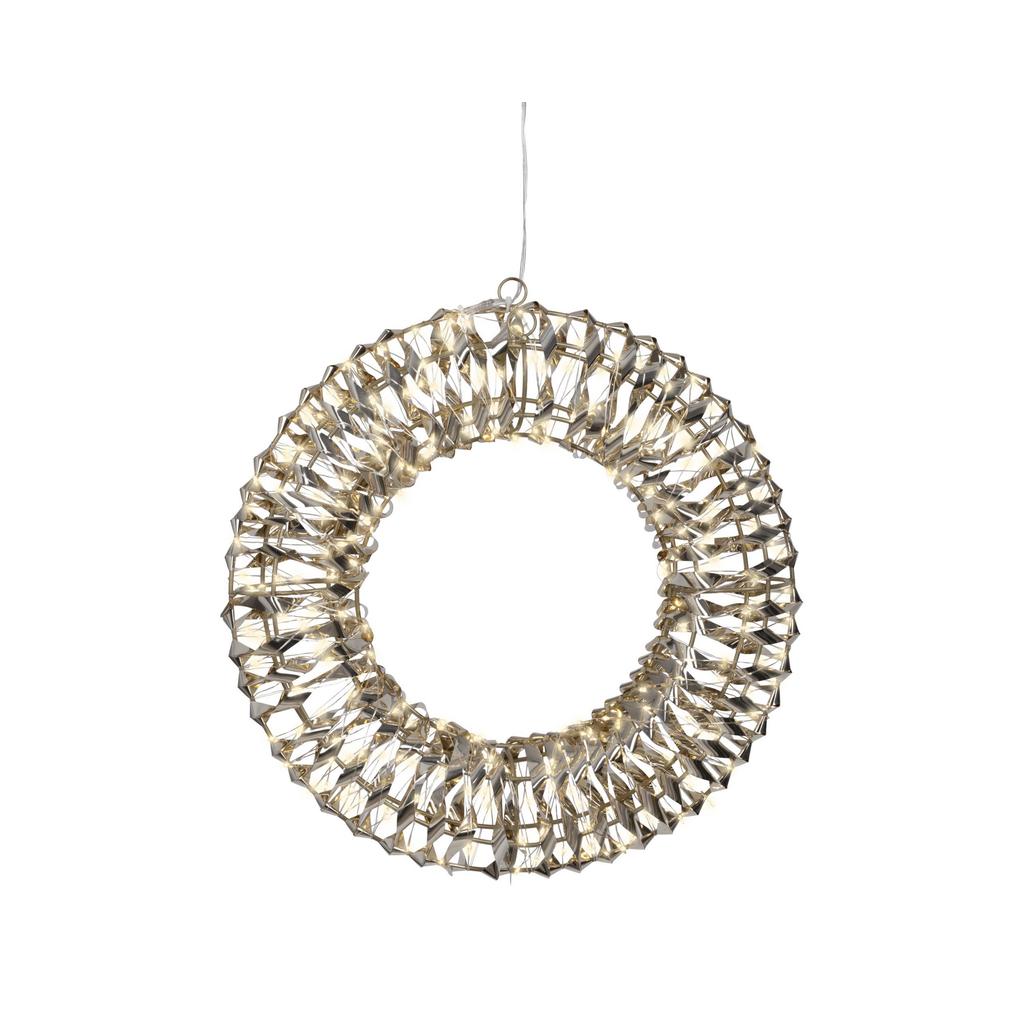 Lumineo verlichte kerstkrans buiten - 400 leds