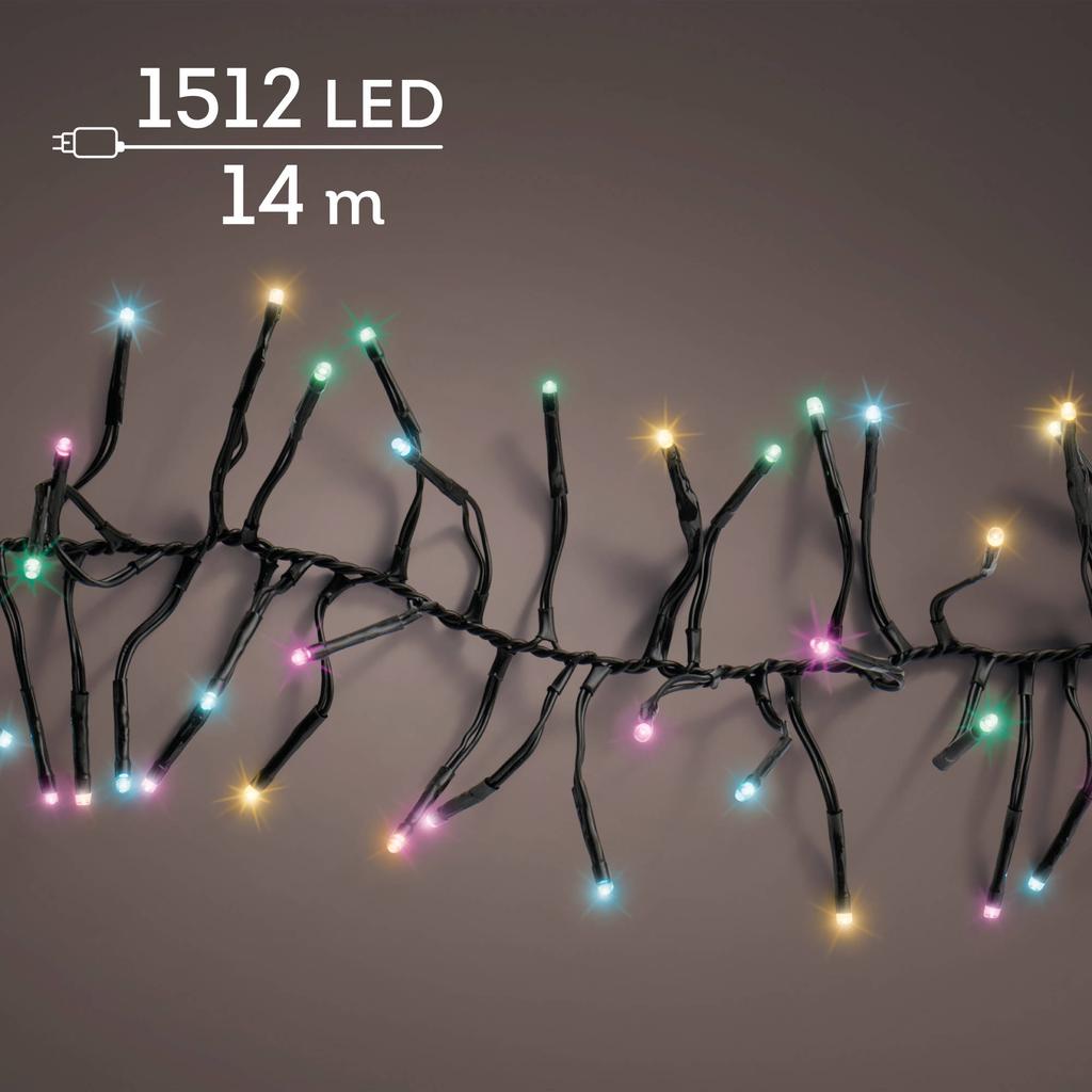 Lumineo kerstboomverlichting (1512 leds) gekleurd
