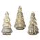 Lumineo decoratie kerstbomen verlicht -  glas (set van 3)