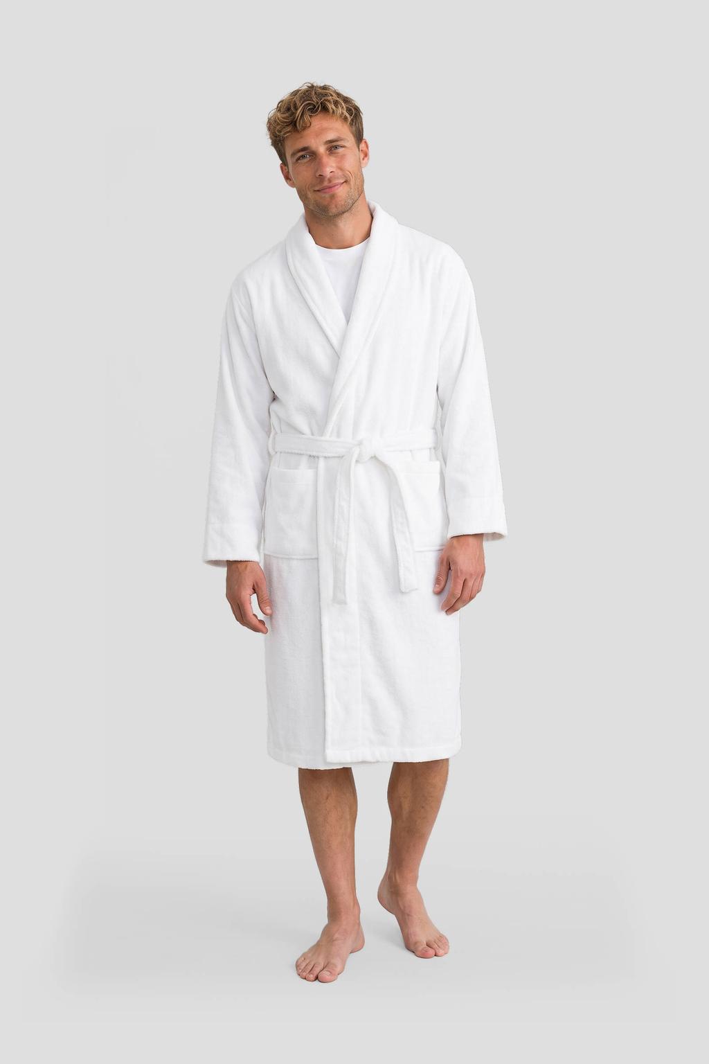 NOUS Living katoenen badjas - wit