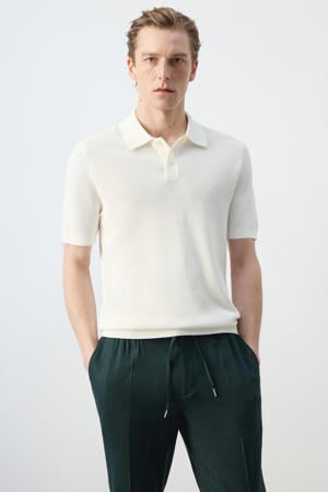 regular polo gebreid ecru