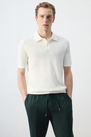 regular polo gebreid ecru
