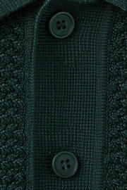 thumbnail: Mango Man regular polo gebreid donkergroen