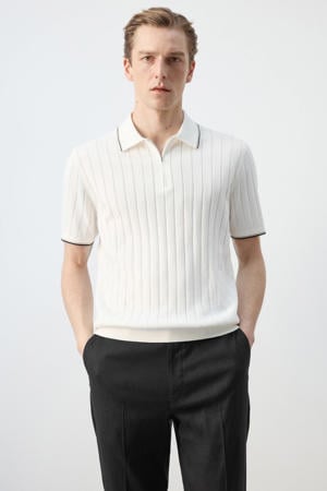 regular polo gebreid ecru