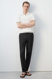 thumbnail: Mango Man regular polo gebreid ecru