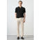 Mango Man regular polo gebreid zwart