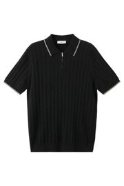 thumbnail: Mango Man regular polo gebreid zwart