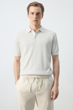 regular polo gebreid beige