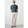 Mango Man regular polo gebreid groen