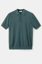 thumbnail: Mango Man regular polo gebreid groen