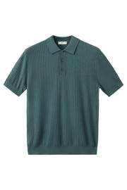 thumbnail: Mango Man regular polo gebreid groen