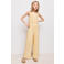 Mango Kids gebloemde jumpsuit geel