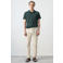 Mango Man slim polo donkergroen