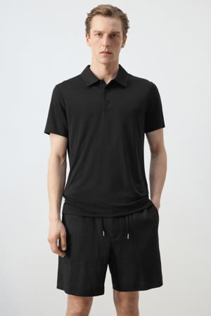 slim polo zwart