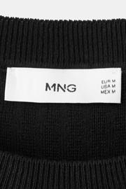 thumbnail: Mango Man regular T-shirt gebreid zwart