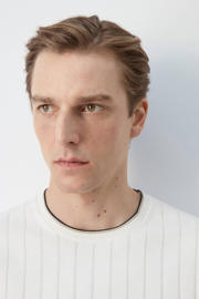 thumbnail: Mango Man regular T-shirt gebreid ecru