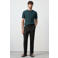 Mango Man regular T-shirt gebreid donkergroen