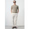 Mango Man regular gestreept T-shirt gebreid beige