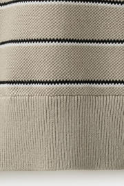 thumbnail: Mango Man regular gestreept T-shirt gebreid beige