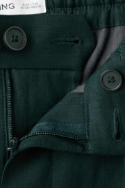 thumbnail: Mango Man linnen korte broek - donkergroen