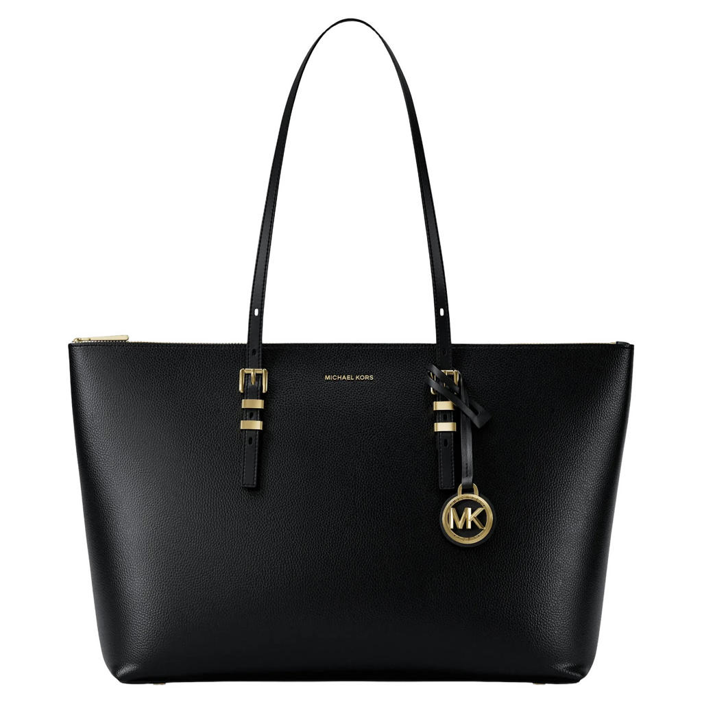 Michael Kors leren shopper Quinn Large zwart