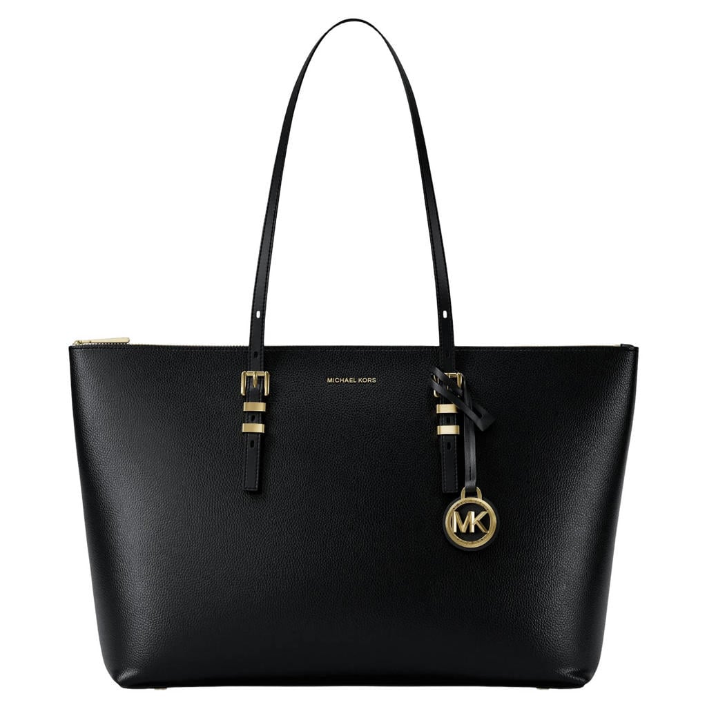 Michael Kors leren shopper Quinn Large zwart