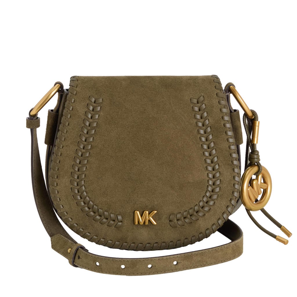 Michael Kors suède crossbody tas Josie kaki