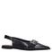 Sacha leren slingback loafers met siergesp zwart