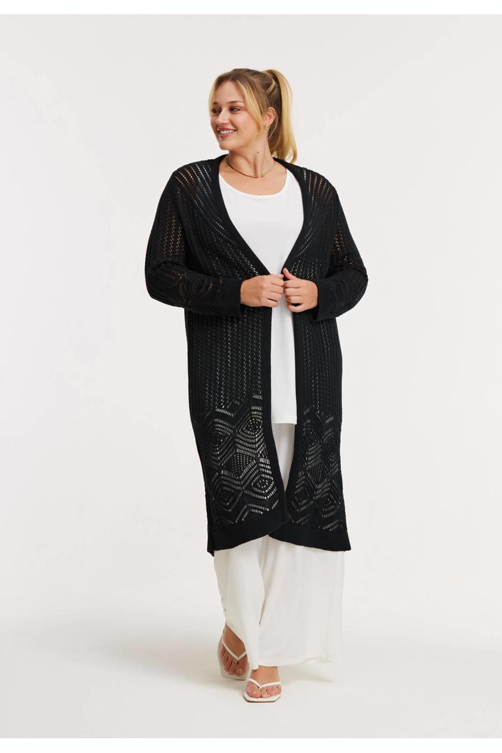 YOEK vest Plus Size - zwart