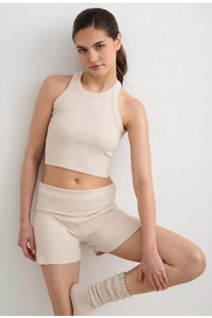 sportshort Ease Ribbed zand