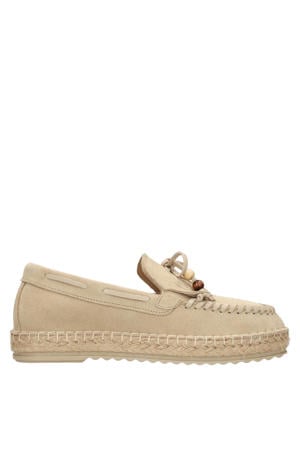suède espadrilles beige