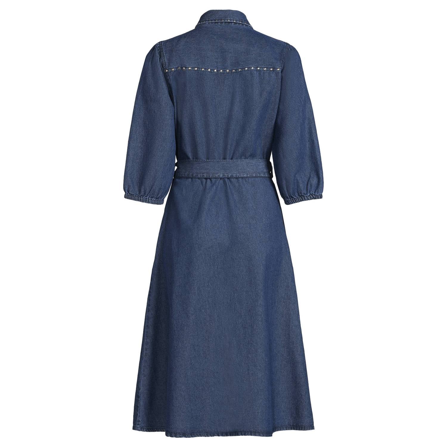 Anytime denim overhemdjurk donkerblauw