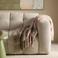 NOUS Living wollen geruite plaid 120x150 cm - roze/groen