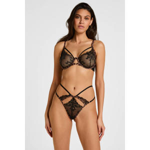 high leg string Tasha zwart