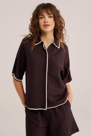blouse donkerbruin