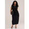 WE Fashion Curve jersey jurk zwart