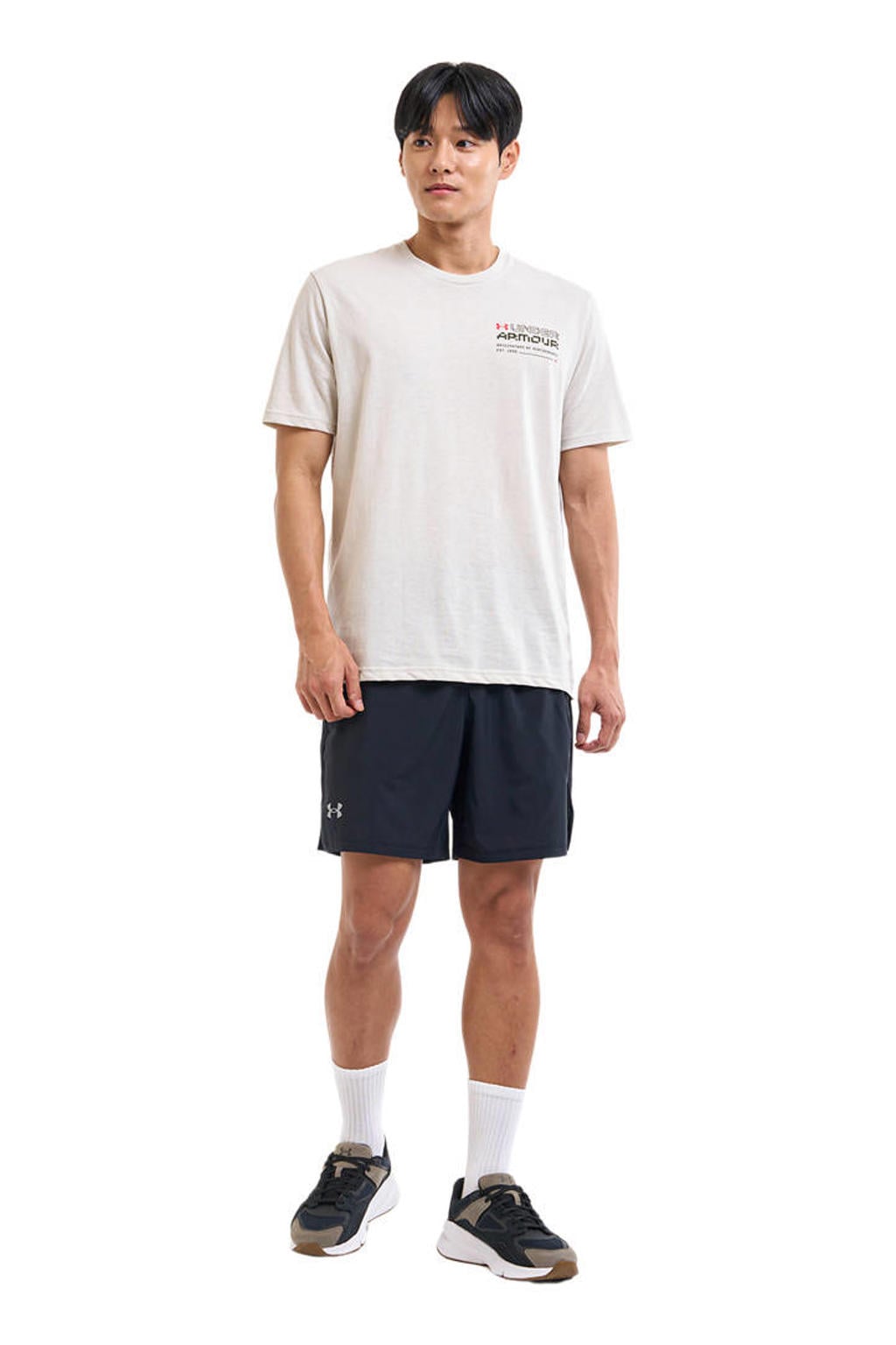 Zwarte heren Under Armour Launch 7" hardloopshort van polyester