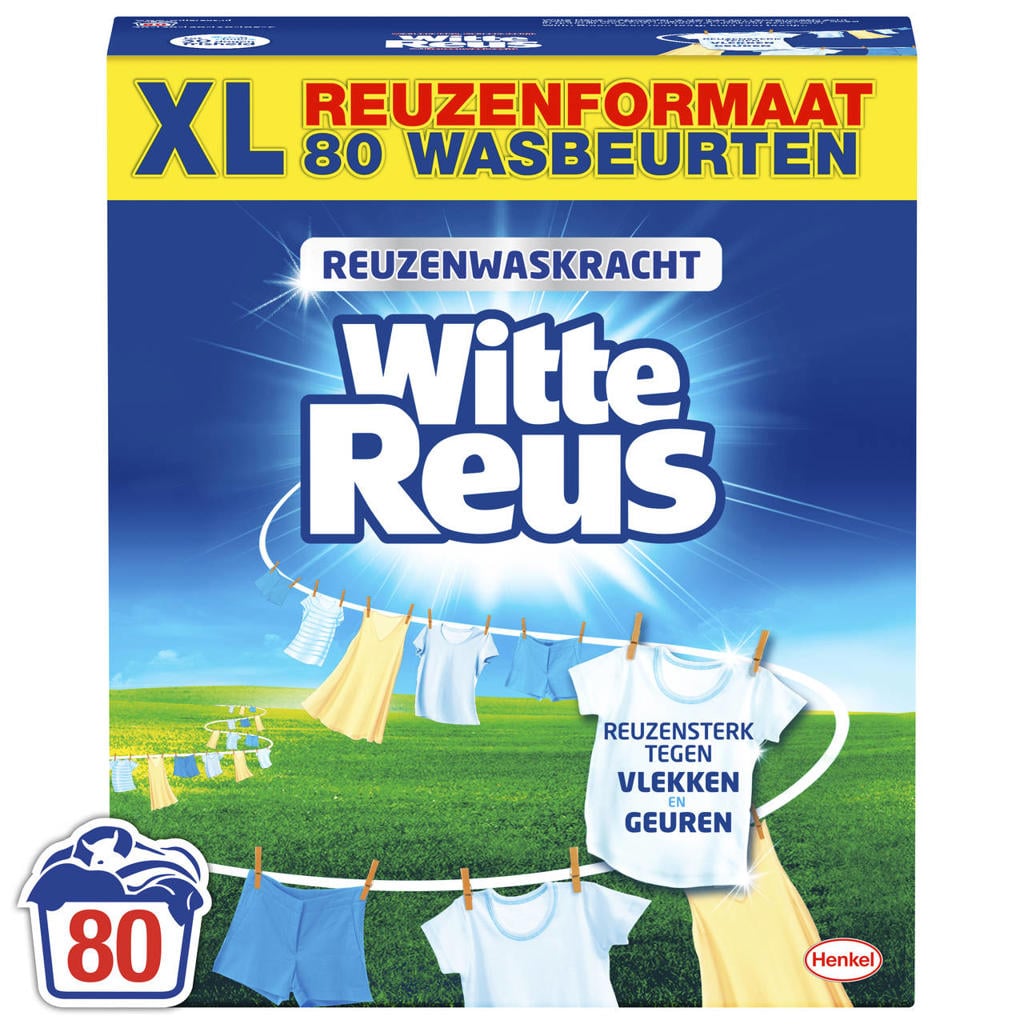 Witte Reus Poeder 4.00kg - 80 wasbeurten - 80 wasbeurten