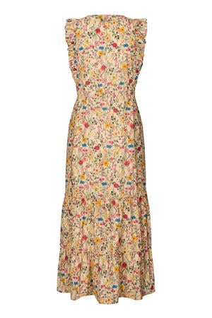 gebloemde maxi jurk multi