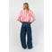 Lollys Laundry gestreepte blouse roze