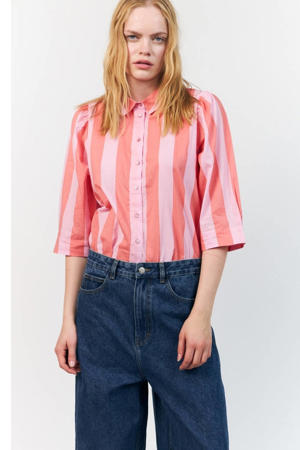 gestreepte blouse roze