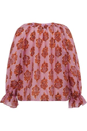 top met print - roze