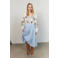 Lollys Laundry top met borduursels - ecru