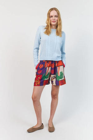 high waist casual short multi